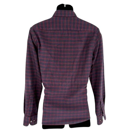 UNTUCKit Red and Blue 100% Cotton Long Sleeve Button Up Shirt - Medium - Picture 2 of 7